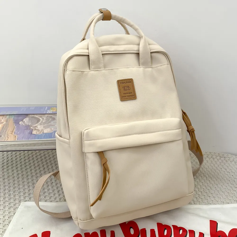 Teens Stylish Rucksack With Laptop Compartment Students Bookbag Large Capacity Zipper For University Business Hiking_voghion.com