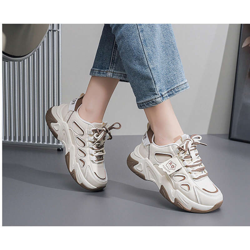 Leather/double-layer Mesh Fabric/cotton Athleisure Pops, Trend Women's Shoes_voghion.com