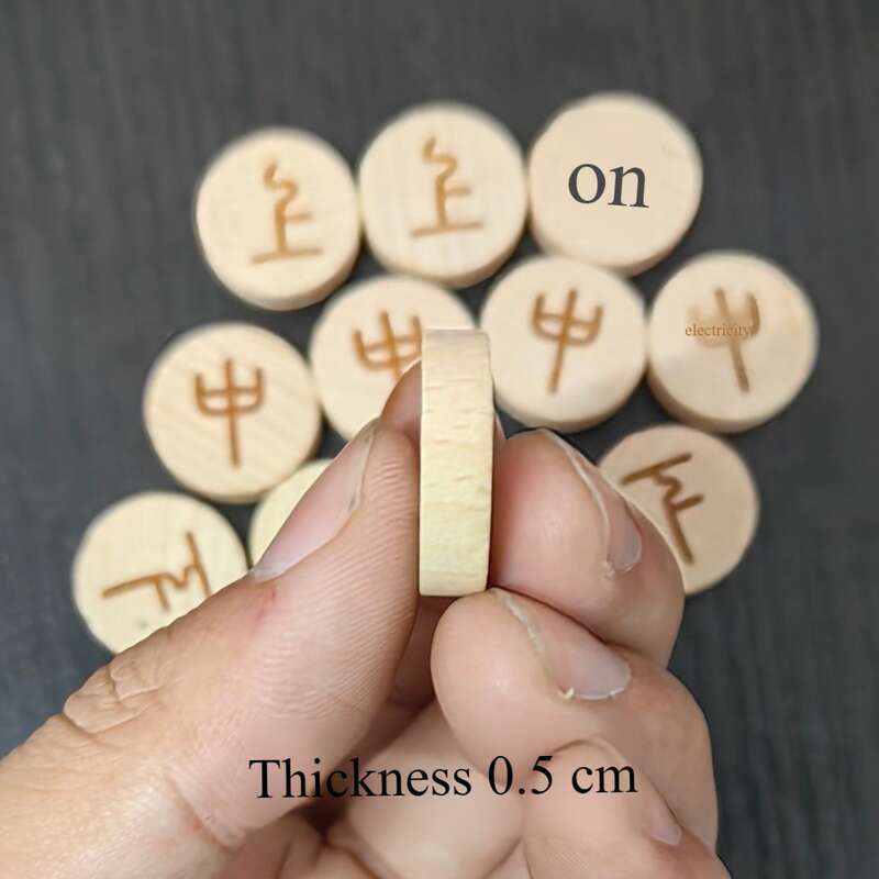 Jing Lingqi Solid Beech Wood Rare Chess Supplies Six Lines Learning Props Teaching Aids_voghion.com