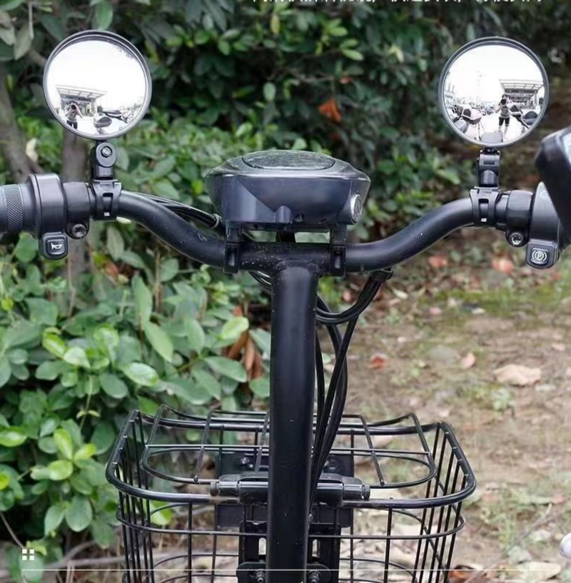 Bicicleta, espelho retrovisor universal grande angular convexo pequeno espelho de marcha ré, bicicleta elétrica de montanha, espelho reflexivo_voghion.com