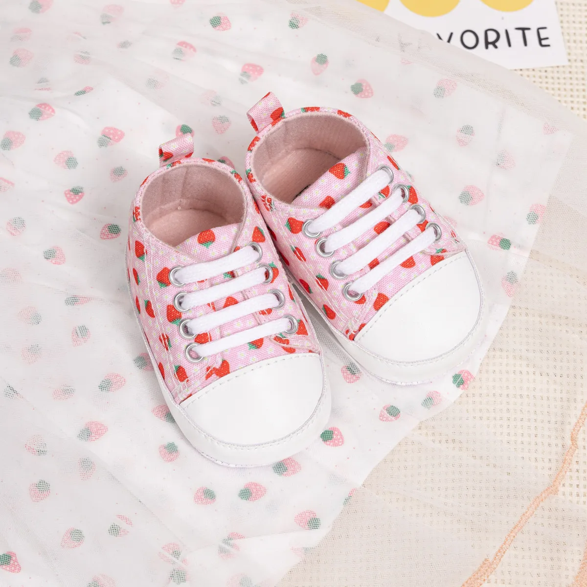 Heißer Verkauf Infant Erdbeere Mädchen Baby Casual Kidsnest High Top Rutschfeste Unterseite Weiche Sohle Kleinkind Krippe Schuhe_voghion.com