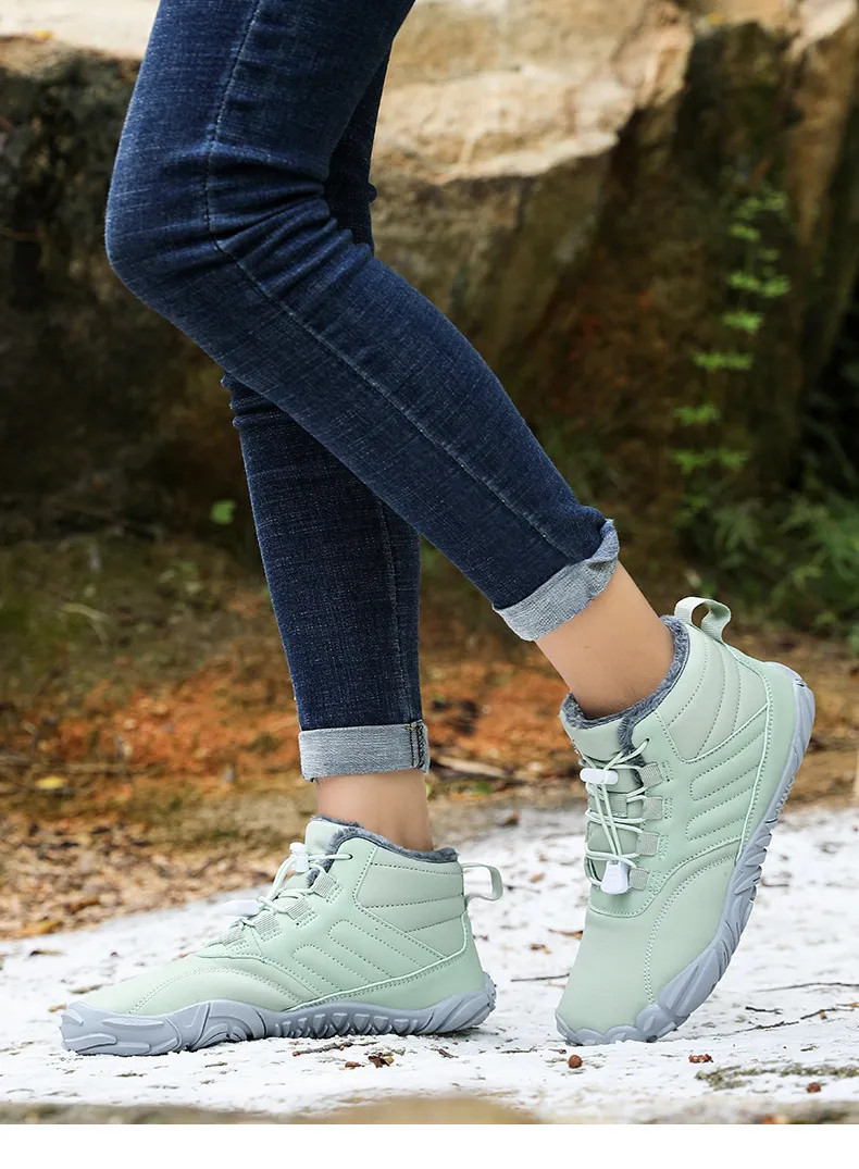 Outdoor-Schneestiefel für Herren im Winter, rutschfest, wasserdicht, Veet und warme Baumwollschuhe für Damen, Barfuß mit dicker Sohle_voghion.com