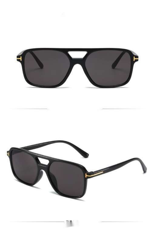 Lightweight Double Beam Ocean Film Sunglasses, New Driving Sunshades, Fashionable Box Sunscreen Sunglasses_voghion.com