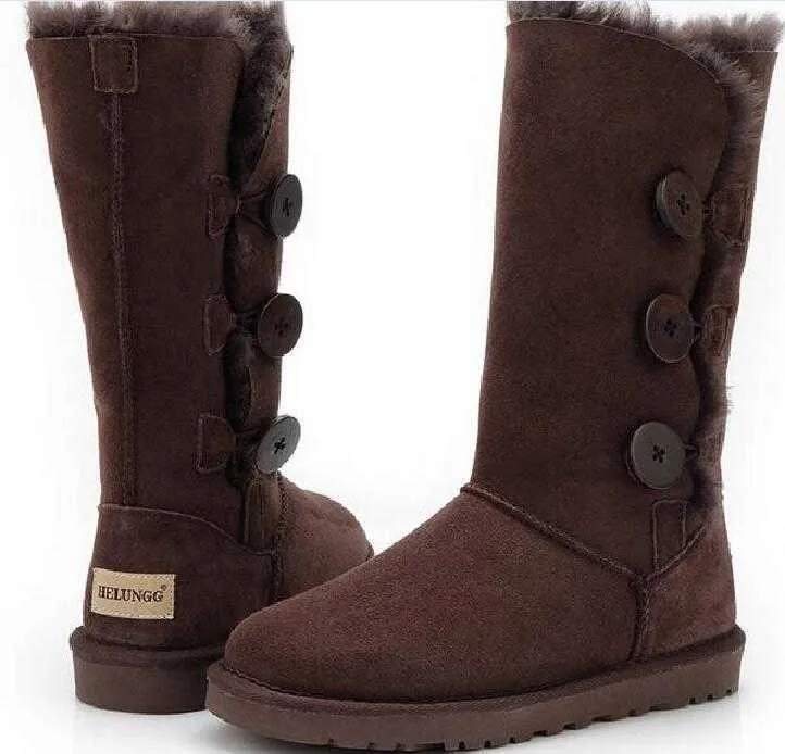 lies Hot sell classical style tall 3 Button 1873 women snow boots keep warm boot U tag dustbag card Beautiful birthday_voghion.com