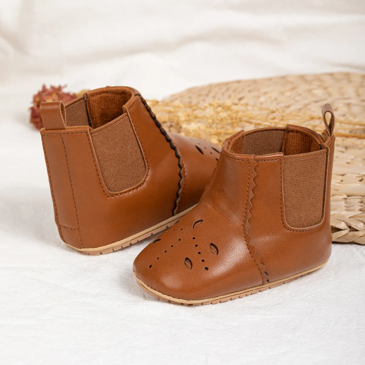 Muodikkaat vauvan saappaat, söpöt ja laadukkaat Littlesprouts-saappaat, pehmeät PU-liukuestepohjat, kevät ja syksy 0-18 kk_voghion.com