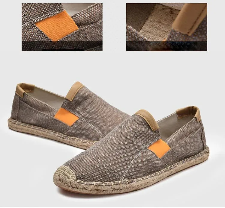 Atmungsaktive Freizeitschuhe aus Segeltuch für Herren im chinesischen Stil, weiche Slip-On-Espadrilles für Herren, Halbschuhe 240611_voghion.com