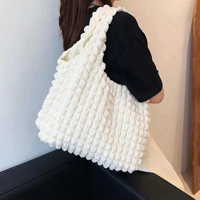 Ydlns Été Plissé Nuage Femelle Bonbon Couleur Grande Capacité Sac À Bandoulière Sacs À Main Shopping Filles Pochette Fourre-Tout_voghion.com