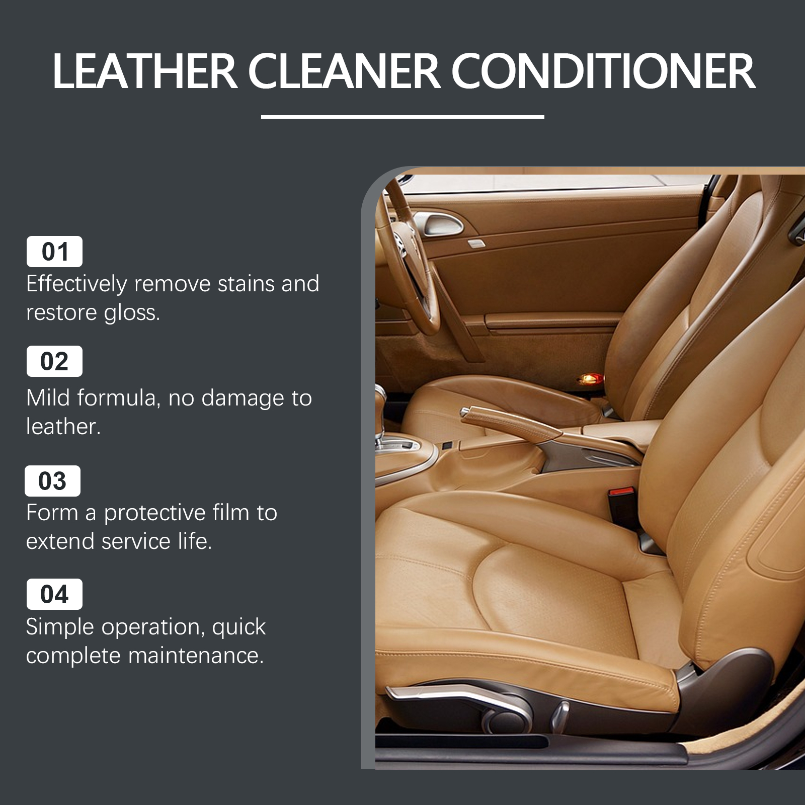 Jaysuing Leather Care Agent Furniture Leather Bag Sofa Car Seat Cleaning Decontamination Leather Cleaner_voghion.com