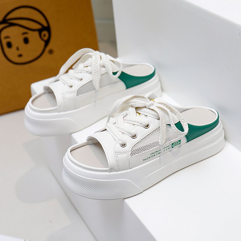 Kleine weiße Damen 2024 Neue Sommerstudentin Koreanische Ausgabe Vielseitig Lässig Instagram Trendy Dicke Sohle Fashion Board_voghion.com