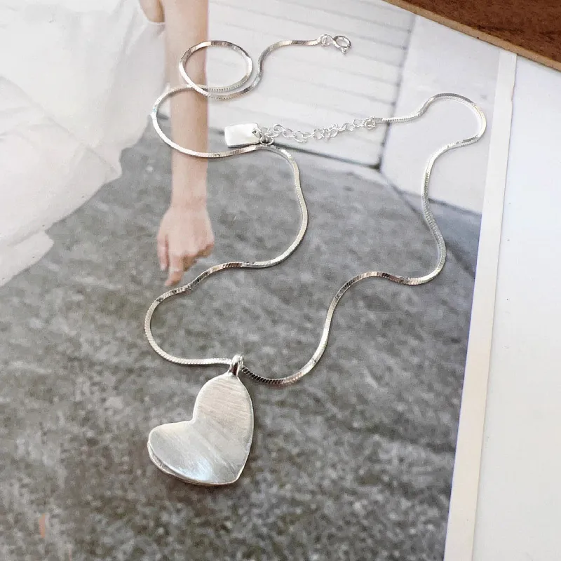 Catene Scrub Amore Cuore Collana Geometrica Per Donne Coppie Semplice Classico Trendy Clavicola Catena Anniversario Gioielli_voghion.com