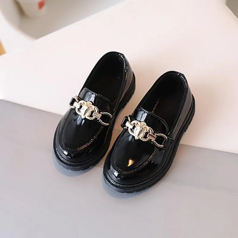 Mocassini da infilare in pelle verniciata per bambini, stile britannico, per bambine e ragazzi, taglie di scarpe da esibizione per studenti_voghion.com