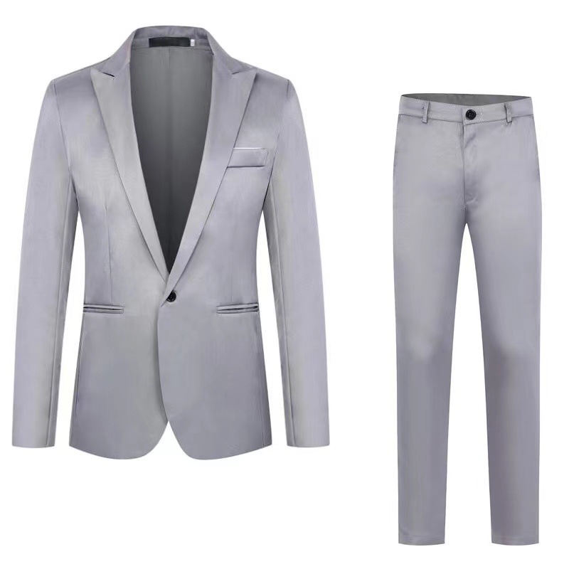 Costume, costume tenue de soirée professionnelle, vêtements de garçon d'honneur, robe de mariée du marié, ensemble deux pièces, pour hommes_voghion.com