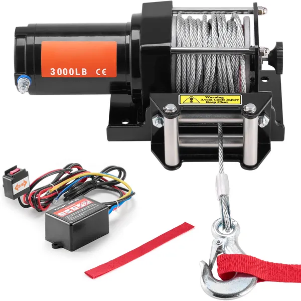 Electric Winch For Atv And Utv With Steel Cable Ip55 Waterproof_voghion.com