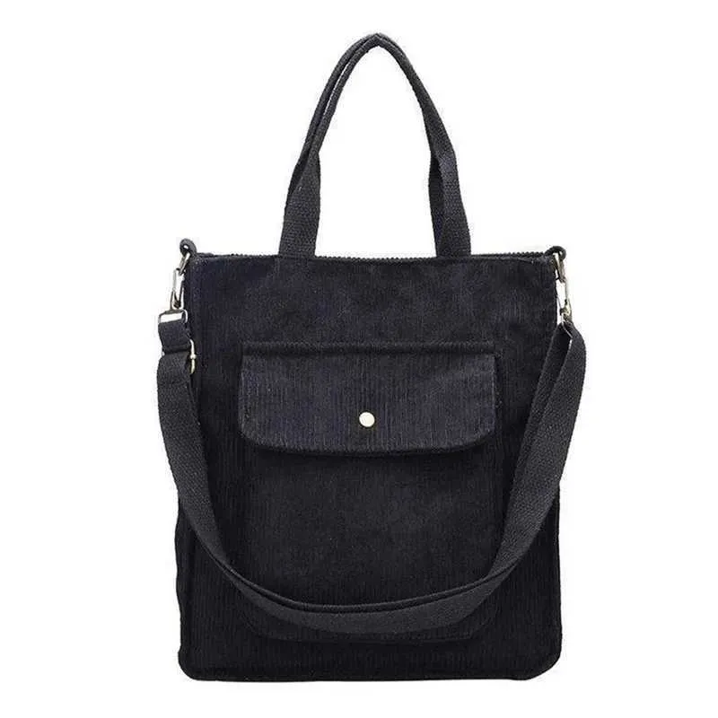 Sac à dos étudiant rétro en velours côtelé chaud Fem toile shopping avec sac extérieur 2024 nouvel article Y241109_voghion.com