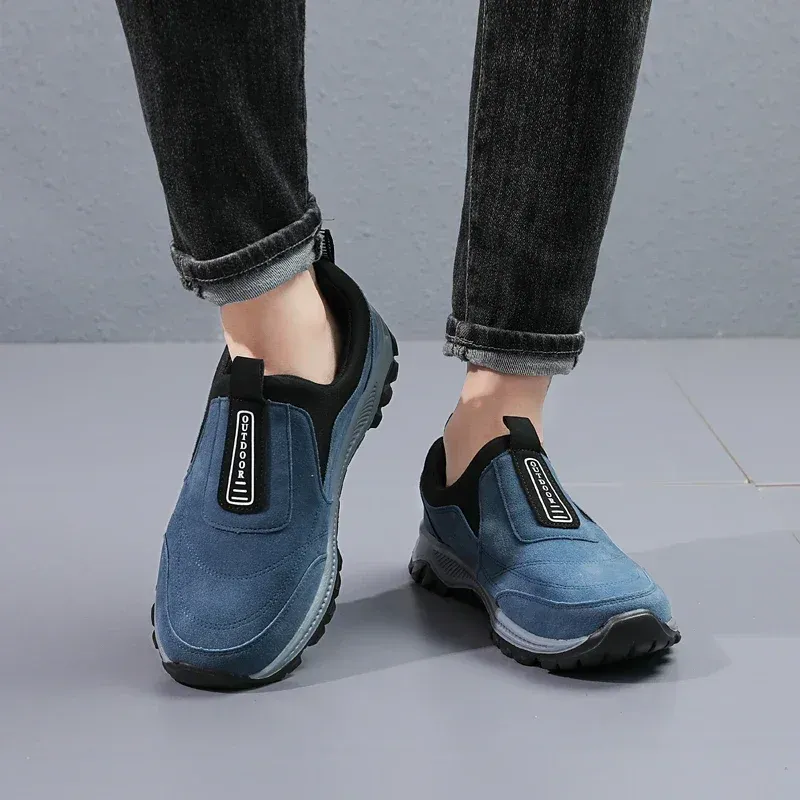 YRZL Outdoor-Wanderschuhe zum Reinschlüpfen, lässig, atmungsaktiv, Wildleder, rutschfeste Wanderschuhe für Herren_voghion.com