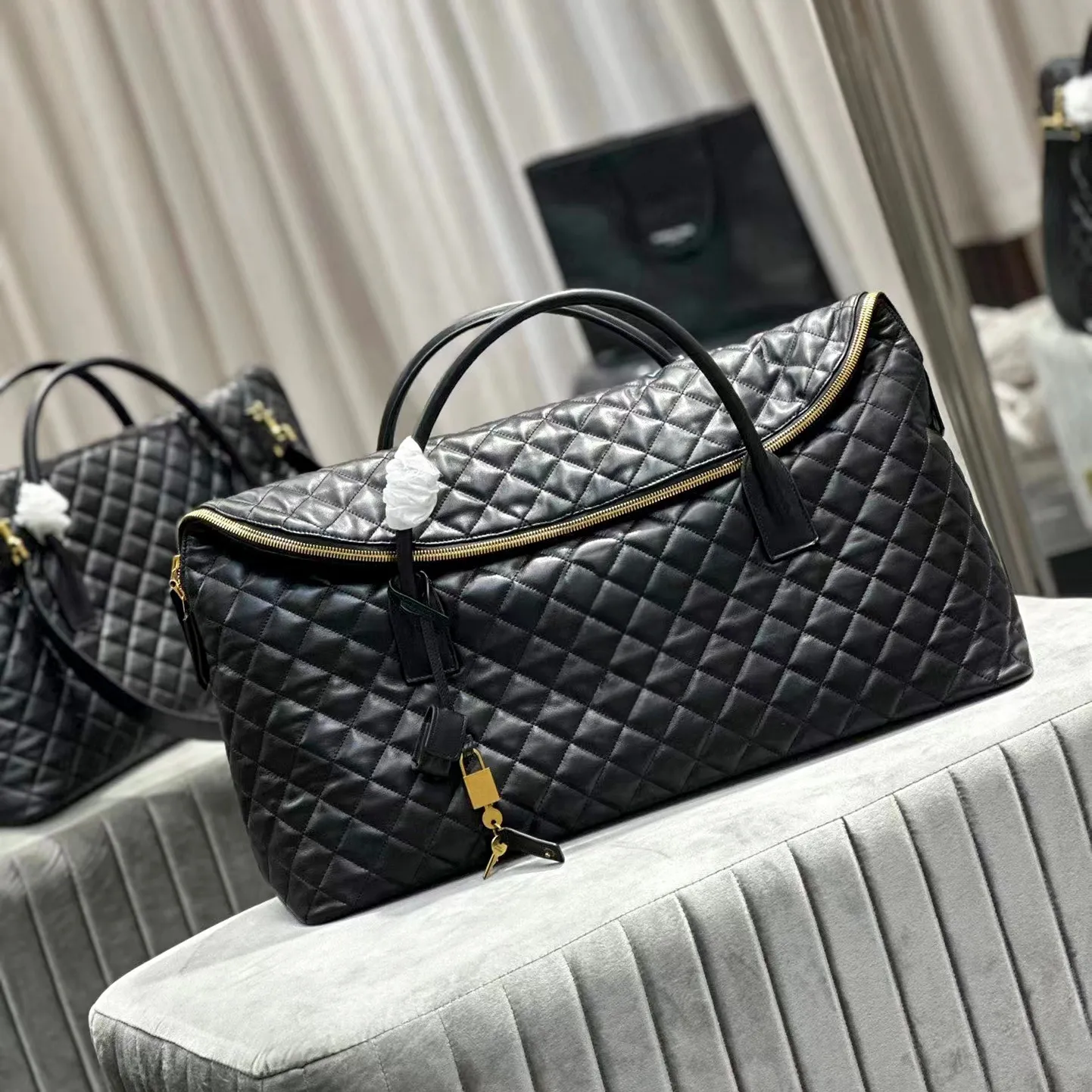 Sacs à main - Sac fourre-tout élégant en cuir matelassé, grand format, inspiré du créateur, sac à bandoulière_voghion.com