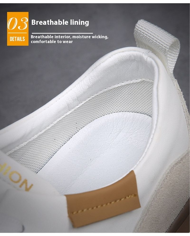 Schuhe Atmungsaktive Sommer Sneakers Casual Leder Kleine Weiße Herrenschuhe Sind Vielseitig_voghion.com