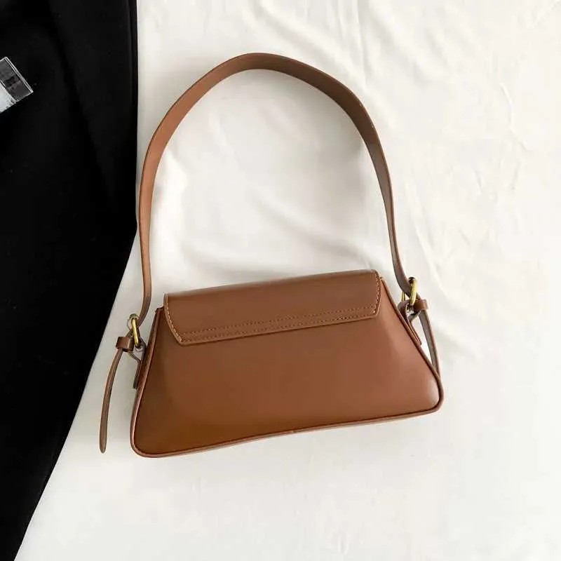 LEFTSIDE Retro Solid Color Shoulder Bags for Women 2023 Winter PU Leather Lady Underarm Bag Vintage Handbags and_voghion.com