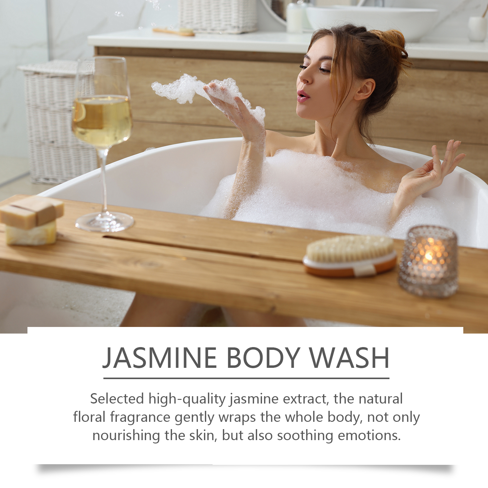 EELHOE Jasmine Moisturizing Body Wash, Gentle, Clean, Smooth, Moisturizing And Fragrant Body Wash_voghion.com