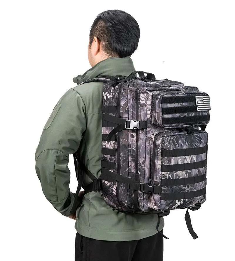 Qt&Qy Tactical Backpac 45L Large Capacity Man 3 Days Molle Hking Bags For Outdoor Trekking Camping Backpack_voghion.com