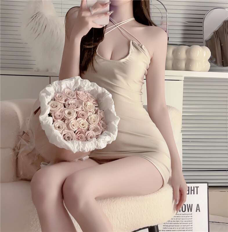 Seksowny zestaw sekretarki Hollow Out Seductive, sukienka Pure Desire bez zdejmowania, krótka spódniczka_voghion.com
