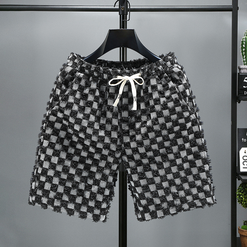 Neue modische, lässige Denim-Shorts für Männer im Sommer, Fettvergrößerung, lockere Außenkleidung, modische Capris für junge Paare_voghion.com