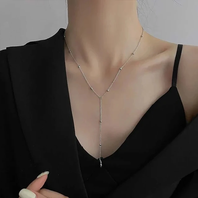 Collana girocollo a doppio strato Cyberpunk color argento pronta all'uso con cinturino in pelle per regali di compleanno per feste di ragazze piccanti_voghion.com