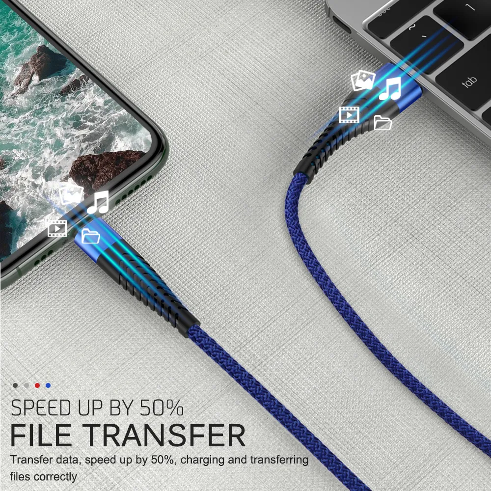 USB Typ C Kabel Daten Ladegerät Für Samsung A50 A51 Huawei Xiaomi Redmi Hinweis 8 Schnell Ladung Lange Draht 2m 3m Handy_voghion.com