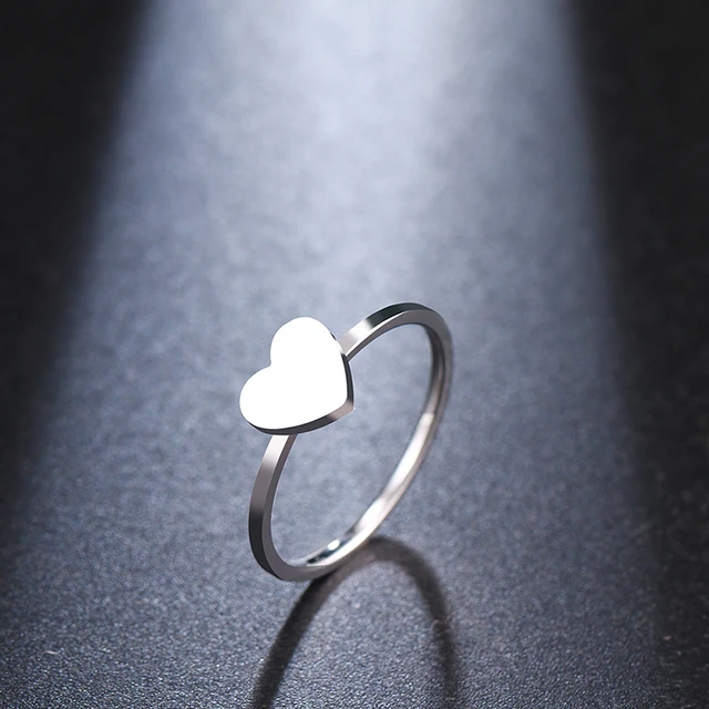DOTIFI For Women Rings Peach Hearts Stainless Steel Gold Color Fashion Jewellery Ring Stacked R171_voghion.com