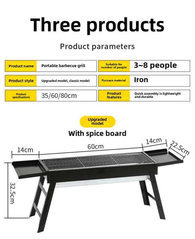 91% Positive Review Rate: Foldable Large And Medium-sized Pull-out Portable Outdoor Barbecue Grill, Carbon Grill For_voghion.com