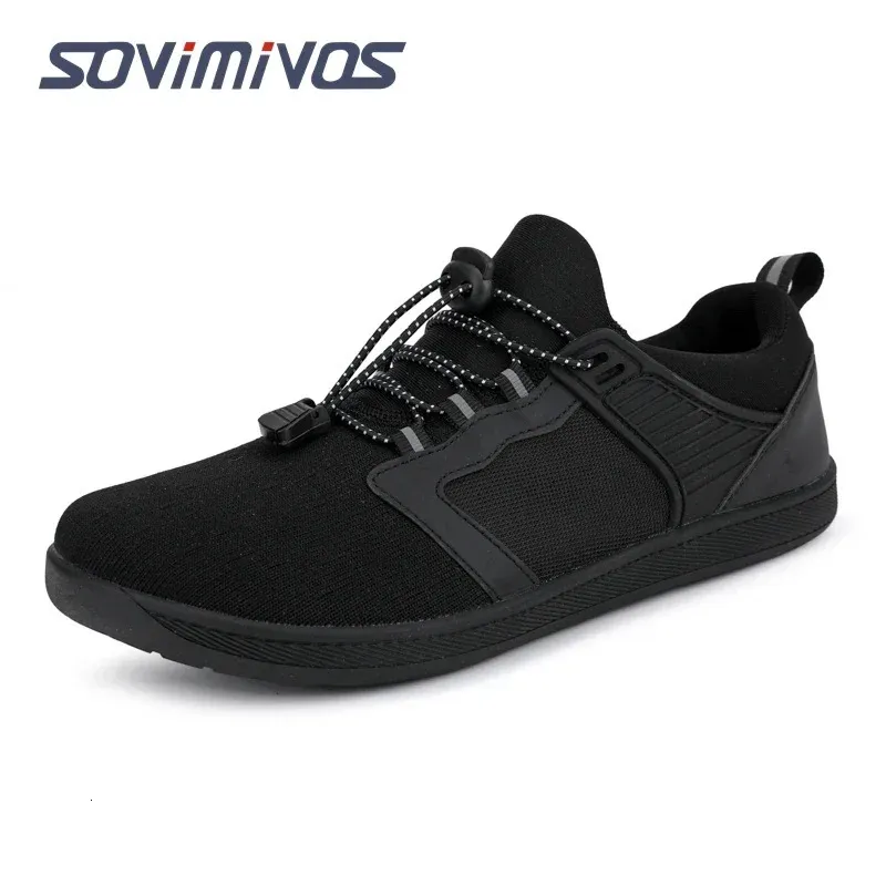 Mens Cross-Trainer Casual Sneakers Barefoot Shoes | Wide Toe Box Womens Minimalist Trail Runner Canvas Loafers 240624_voghion.com