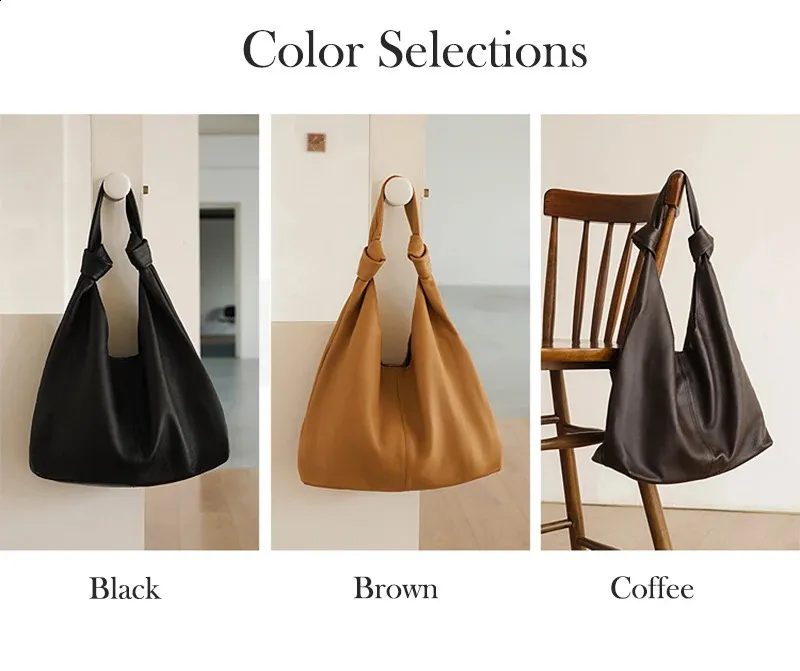 borsa a tracolla da donna in vera pelle naturale oversize coreana hobo ultra morbida in pelle bovina patchwork da donna borsa a mano_voghion.com