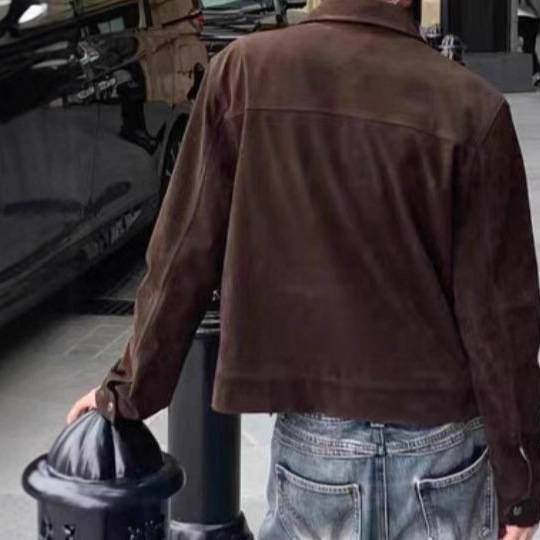 Herren Wildlederjacke Im Vintage Aviator Bomberstil_voghion.com