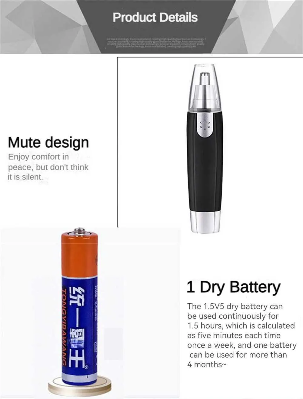 Mini Portable Ear/Nose Trimmer - Waterproof, Safe & Easy Clean_voghion.com