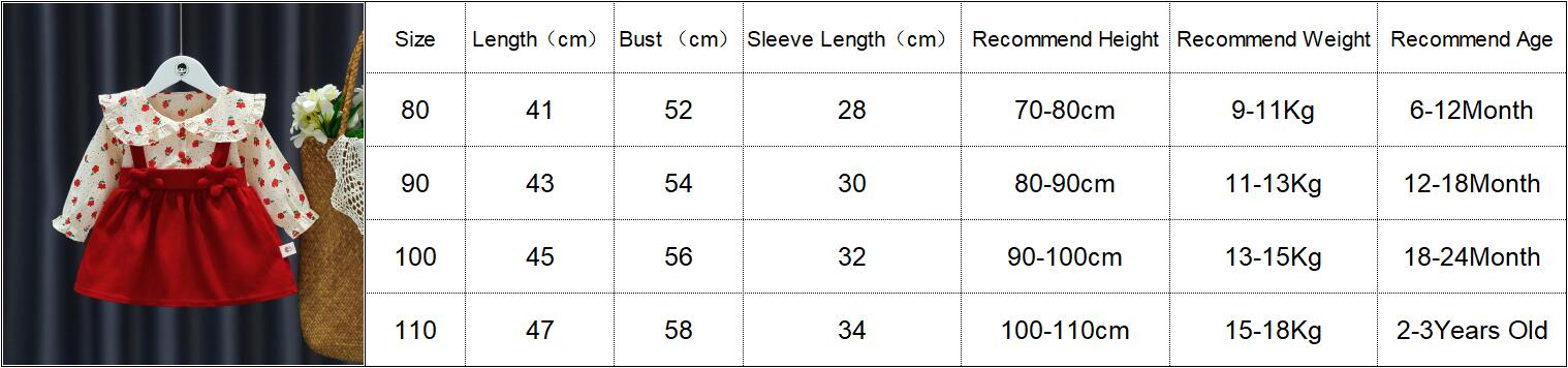 Herfst Babykleding Babymeisje Jurk Katoen Lange Mouw Bloem Gedrukt Schattige Pop Kraag Jurk Kinderen Uitje Kleding_voghion.com