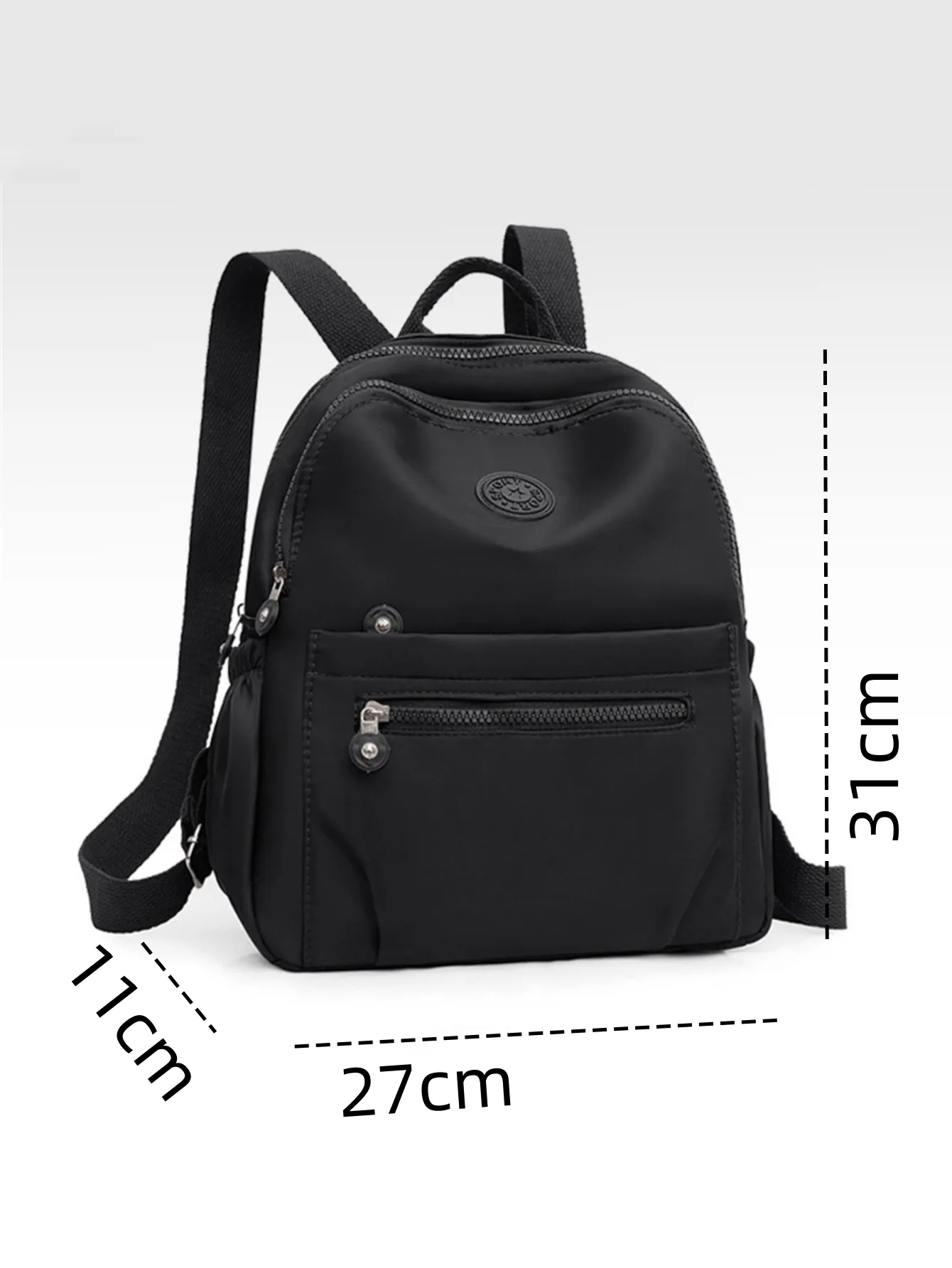 Solid Color Nylon Backpack, Lightweight Travel School Bag, Fashion Daypack For Work,Travel Bag Can Be Hung In Lage_voghion.com