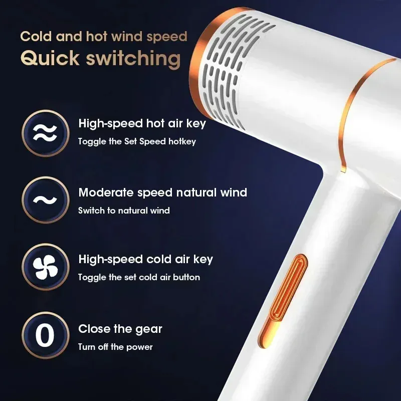 Luxury Ionic Blow Dryer - Salon Cold Wind Professional Styler_voghion.com