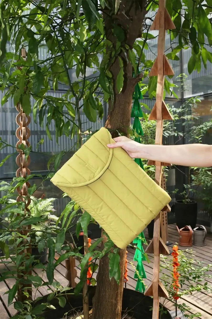 Ins Green Laptop Sleeve 11 13 14 15 16 Inch HP Notebook Carrying Bag Air Pro 13.3 Shockproof Case Women 240907_voghion.com