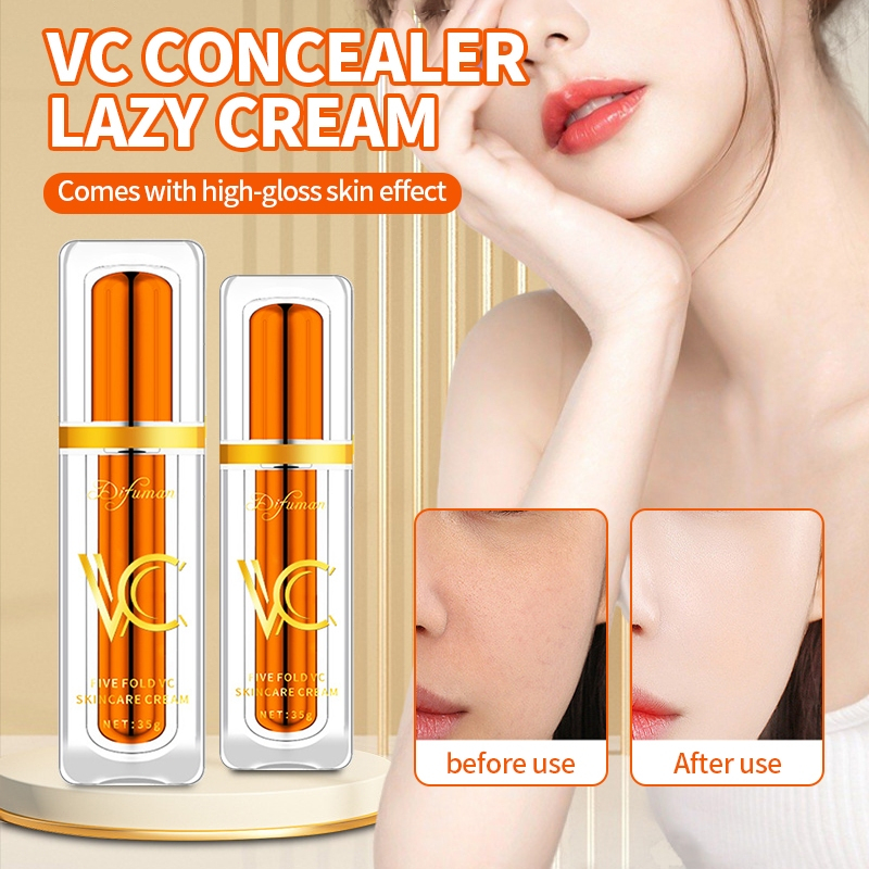 Local SellerVitamin C Tone up Lazy Whitening Foundation Face Concealer Makeup Cream LOYHANC_voghion.com