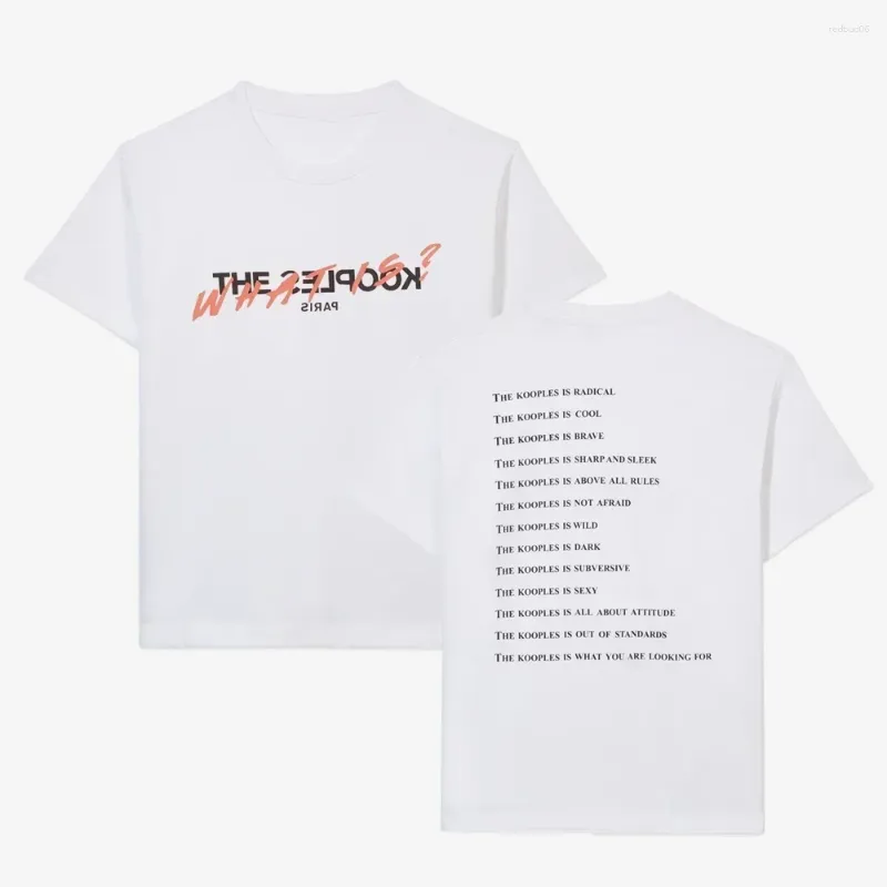 Men's T Shirts 2025 Graphic Printing Kooples Women T-shirt Year Gift Top Clothing Brands Print Shirt Tops Tees_voghion.com
