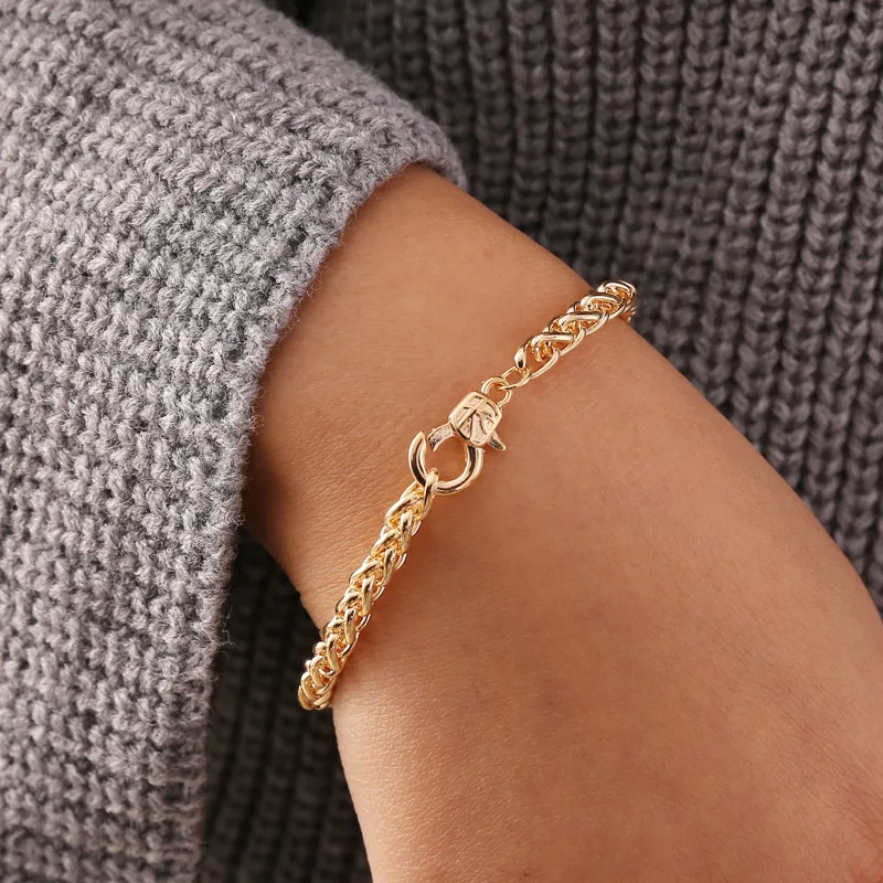 Collane con ciondolo punk geometriche spesse collana a catena per donne ornamenti retrò semplice_voghion.com