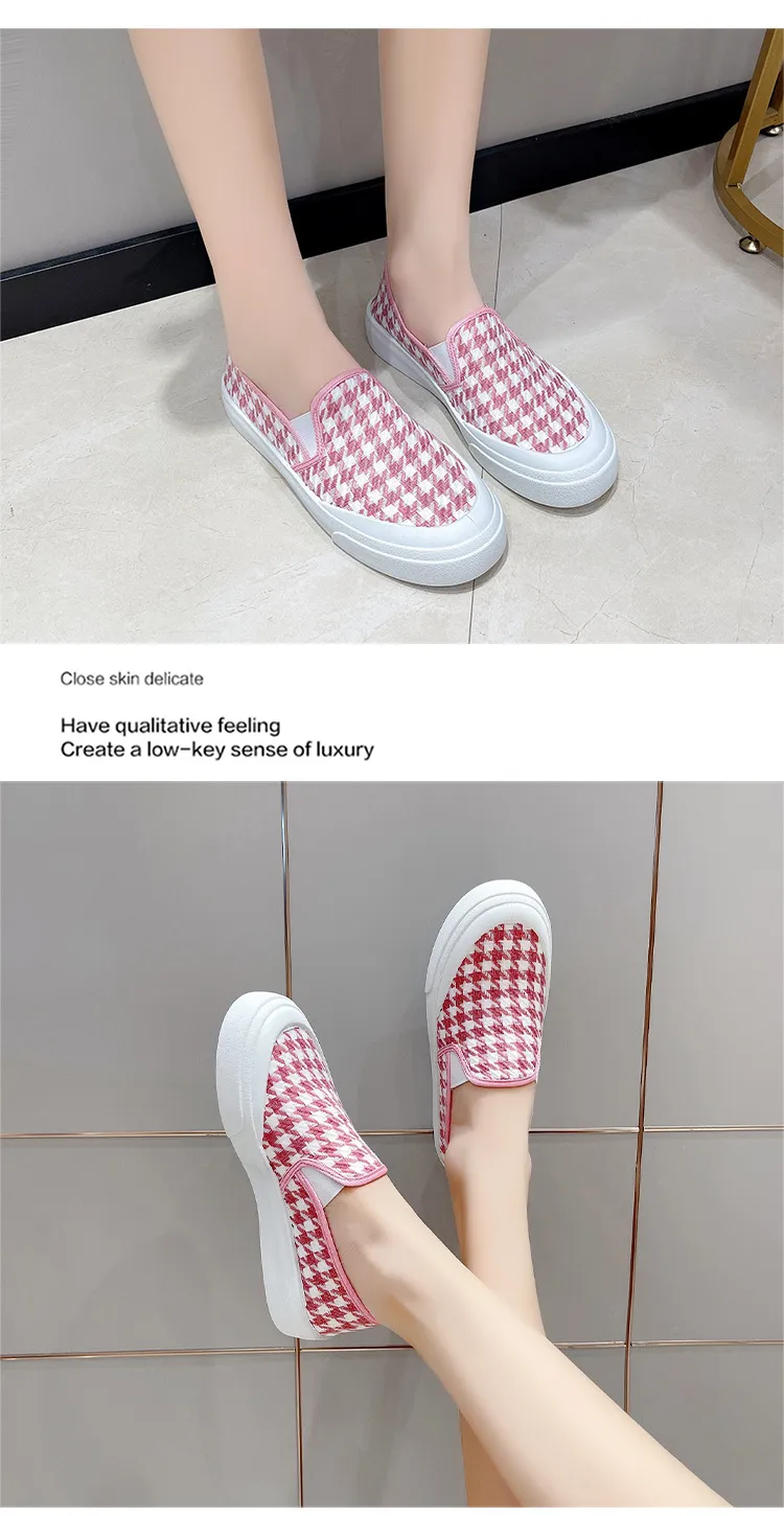 Grube, płócienne, uniwersalne, modne, damskie, wyszczuplające, codzienne i modne, oddychające buty typu board_voghion.com