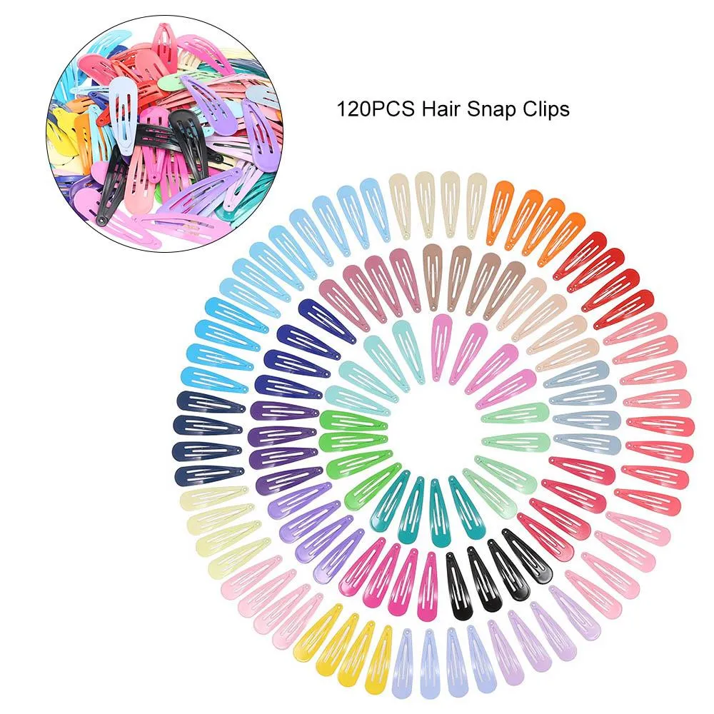 120 τμχ 5 εκ. Snap Color Clips Bb φουρκέτες Αντιολισθητικές μεταλλικές βαρέτες Εργαλείο κομμωτικής για κορίτσια Γυναικεία αξεσουάρ styling μαλλιών_voghion.com
