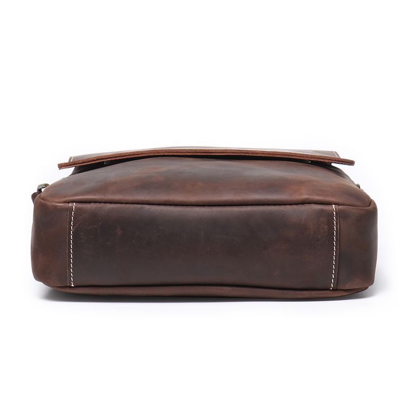 Neue handgefertigte Umhänget aus Leder für Herren, Umhänget, Crazy Horse Leder, Retro-Mode, Rindsleder,_voghion.com