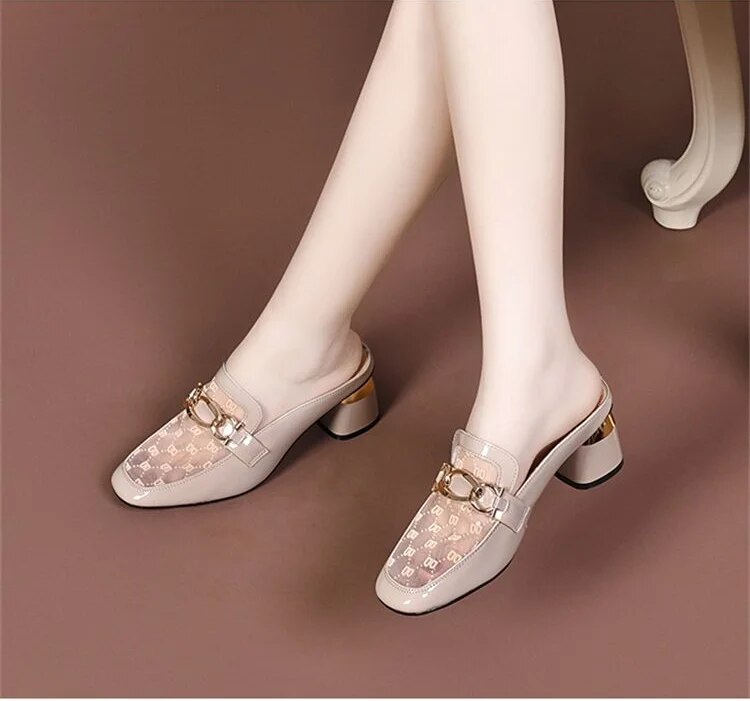 PLOVER hakiki deri örgü 2024 yeni yarım terlik_voghion.com