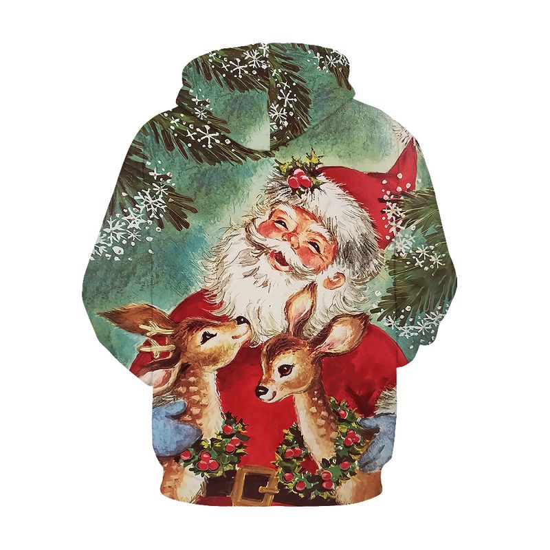 Women's Clothing Grinch digital printing couple wear trendy loose casual hooded sweatshirt_voghion.com