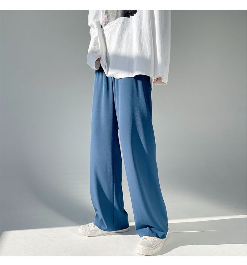 2024 neue Eis Seide Männer Jogger Sweatpan Y2k Streetwear Sportwear Jogging Gym Hose Männlichen Baggy Breites Bein_voghion.com