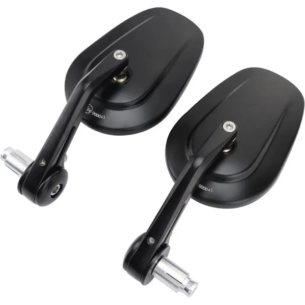 Specchietto retrovisore per manubrio moto, 7/8", nero, design elegante, verificato CNC._voghion.com