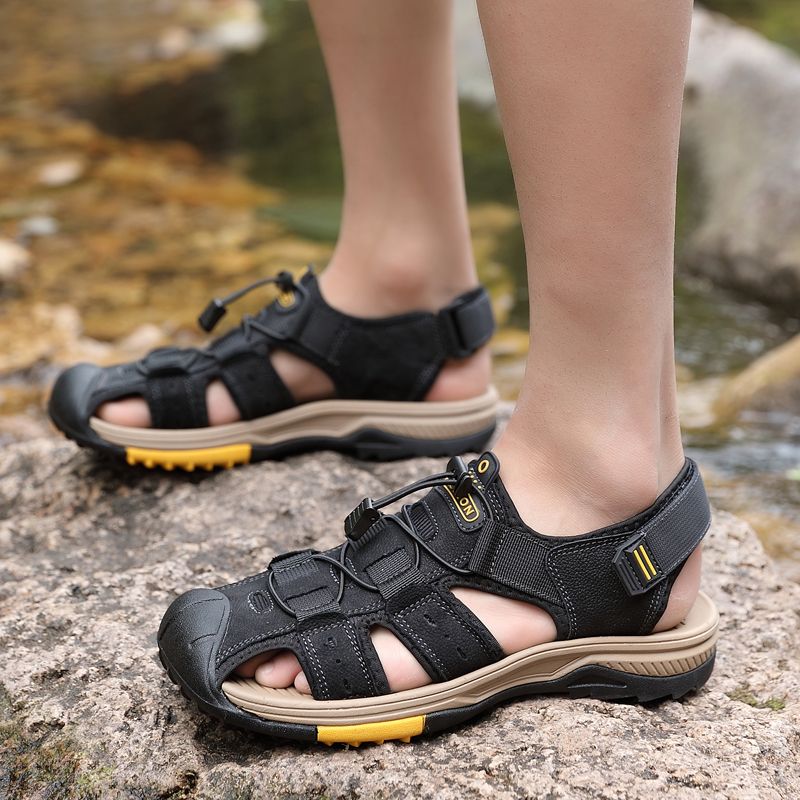 Cross-border plus-size men 2024 summer outdoor non-slip sandals men's new trend leisure beach shoes_voghion.com