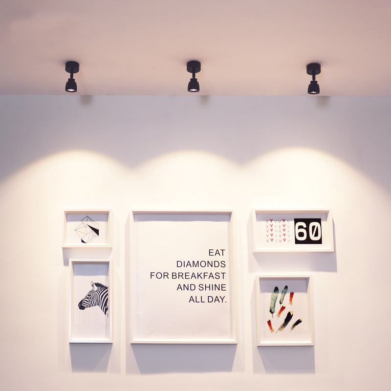 LED Downlight 3w 5w 7w Varm Dag Hvid AC85-265V Overflademonteret Cob Loft Stue Baggrund Væglampe Hjem Belysning_voghion.com